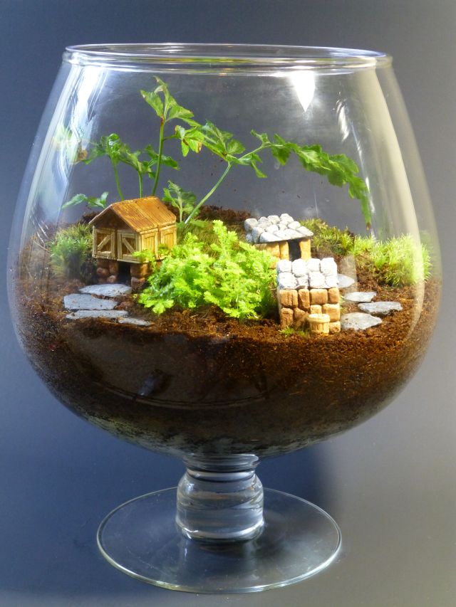 tiny village in a giant brandy
                            glass